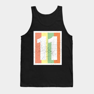 'Vintage Lucky Number 11' Awesome Lucky Number Gift Tank Top